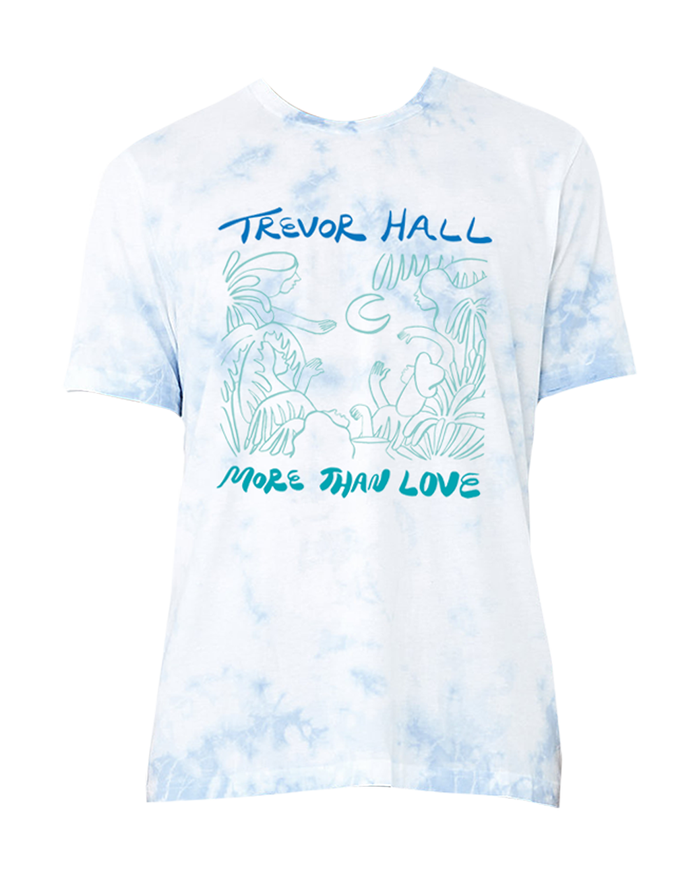 More Than Love Crystal Wash Tee (Blue & White)