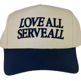 Love All Serve All Two Tone Snapback (Navy/Natural)